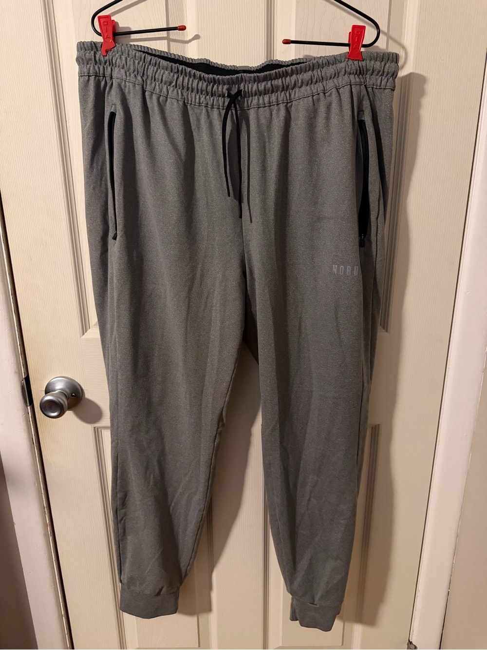 NOBULL Men's Gray Athletic Joggers with Zipper Pockets